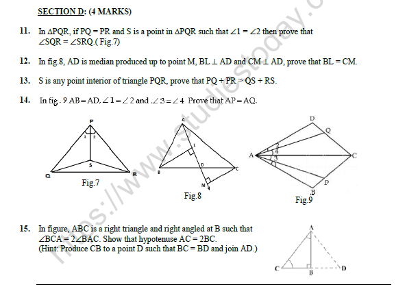 cbse-class-9-mathematics-triangles-worksheet-set-a